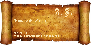 Nemcsek Zita névjegykártya