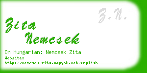 zita nemcsek business card